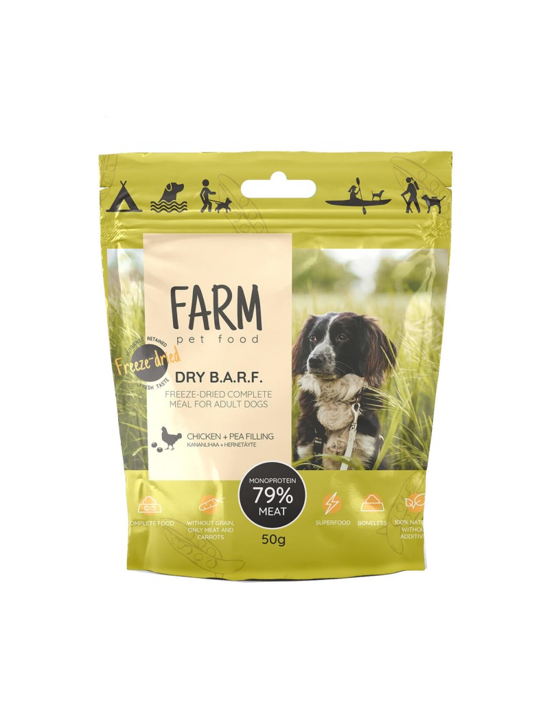 FARM Dry B.A.R.F. Chicken + Peas 50g