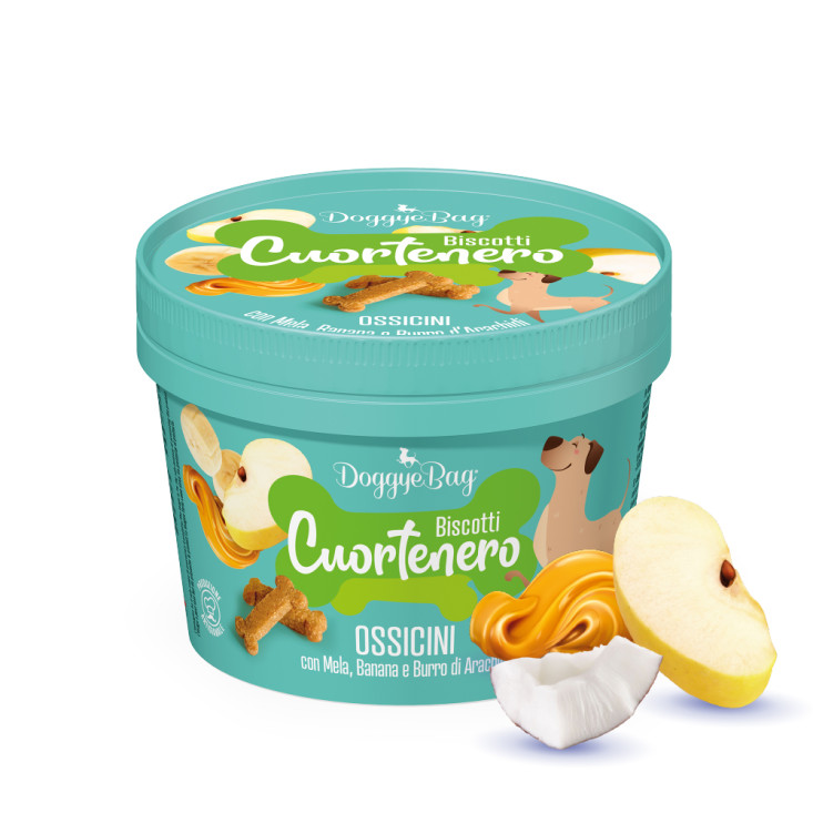 Cuortenero - Apple, Banana, and Peanut Butter Bones 150g