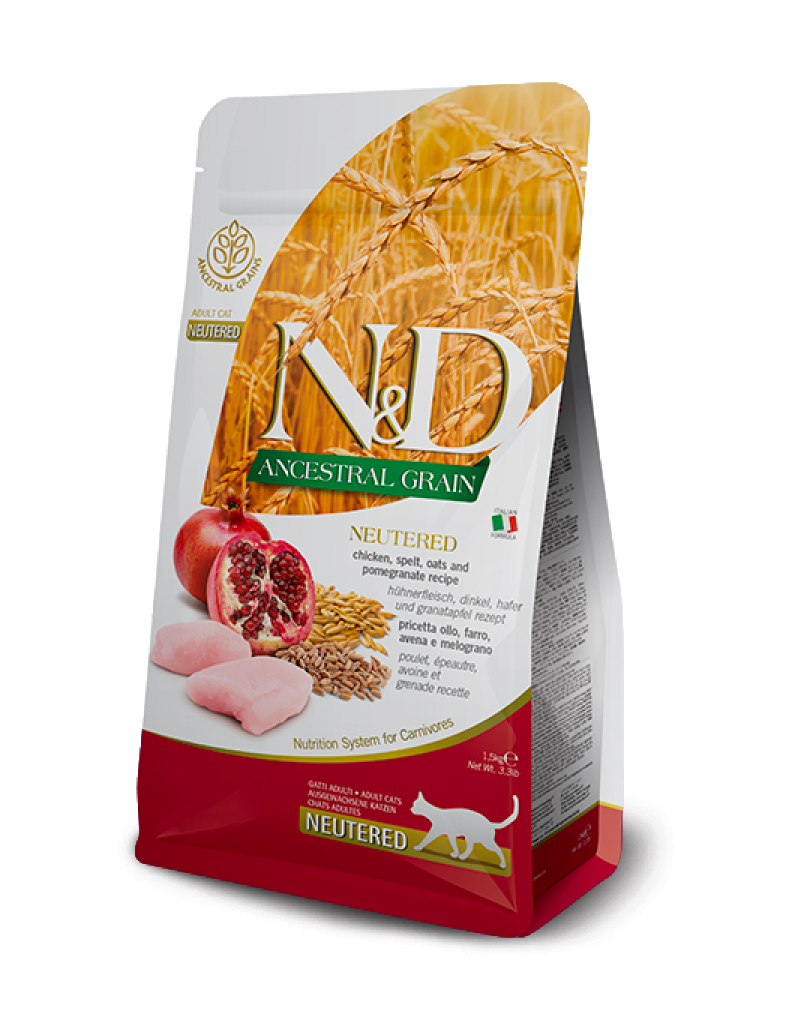 N&D Ancestral Grain Neutered Chicken & Pomegranate 1.5Kg