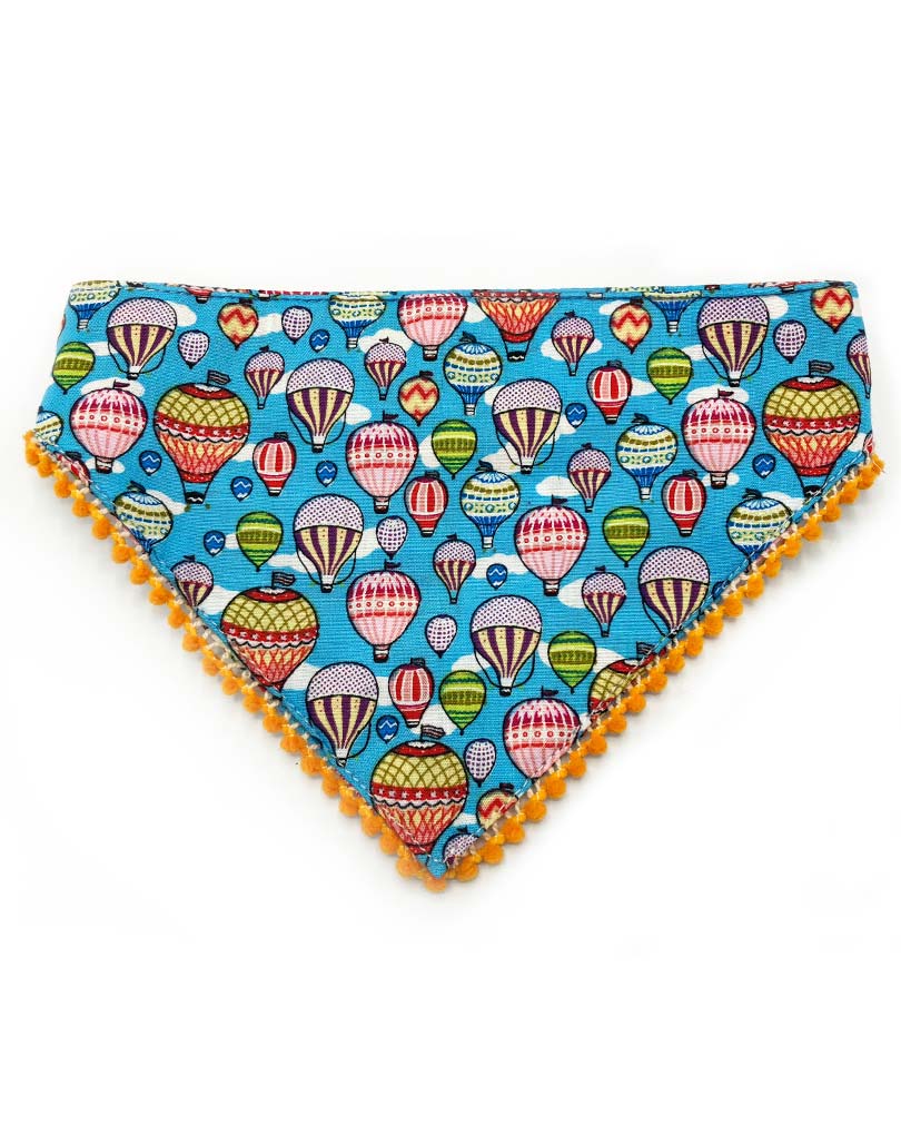 The Hot-Air Balloons & Orange Pompoms  Bandana
