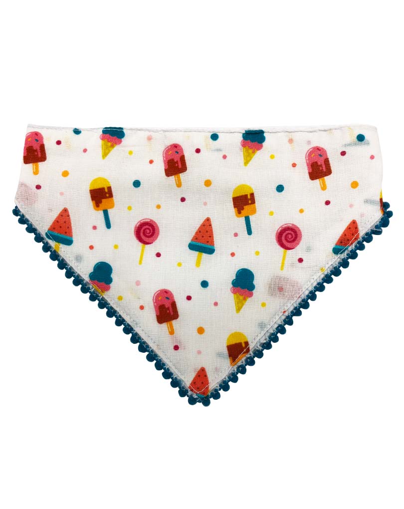 The Lollipop Icecream Blue Pompons Bandana