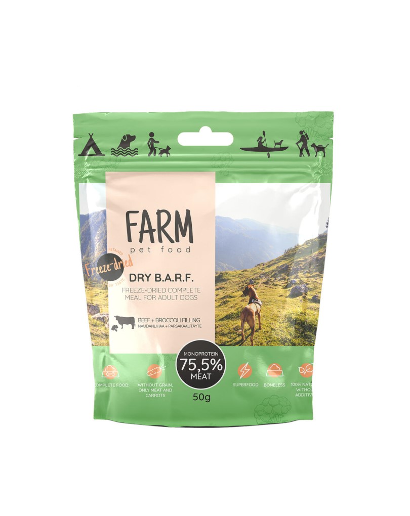 FARM Dry B.A.R.F. Beef + Broccoli 50g