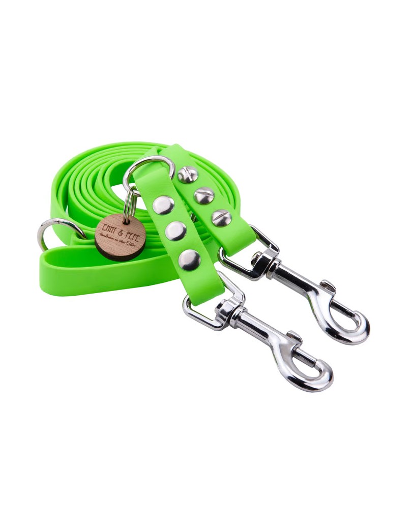 Biothane Leash Mogli silver 2m adjustable