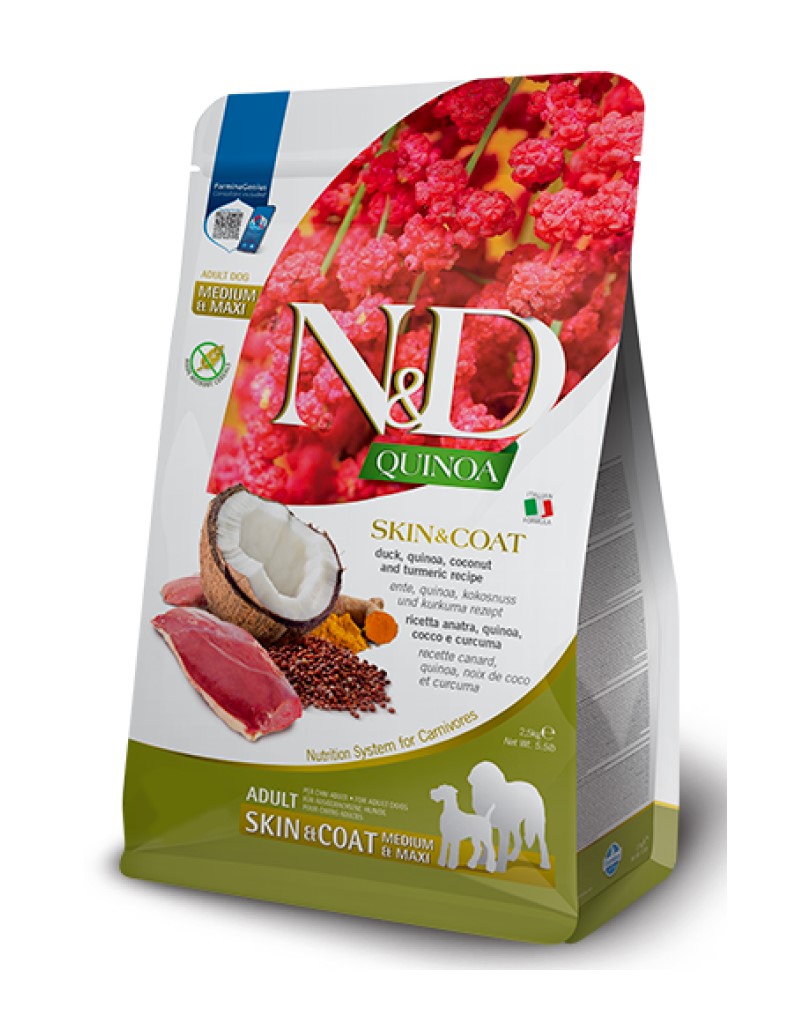 N&D Quinoa Skin & Coat Duck Medium & Maxi 7Kg