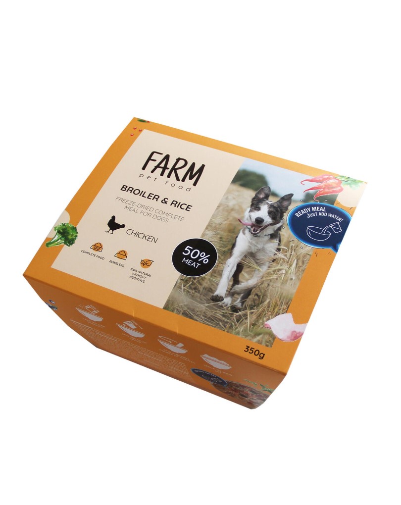FARM Freeze-Dried Complete Meal for Dogs Broiler & Rice 350g