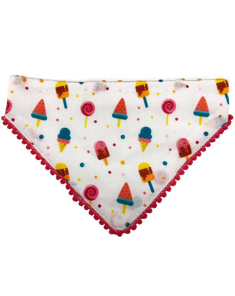 The Lollipop Icecream  Red Pompons Bandana