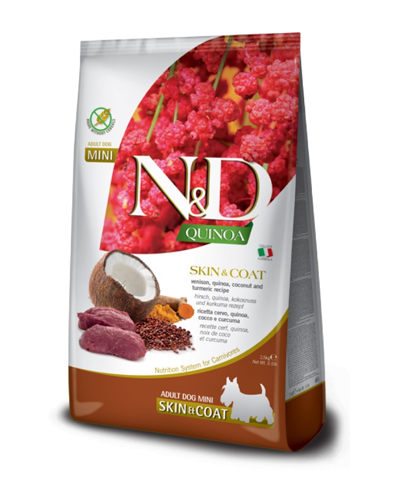 N&D Quinoa Skin & Coat Venison Mini 2.5Kg