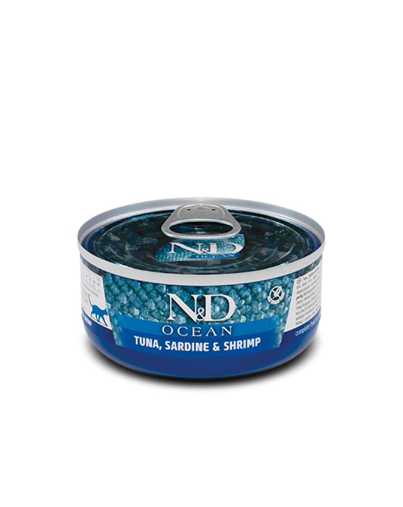 N&D Ocean Tuna, Sardines & Shrimp Adult Wet Food 70g
